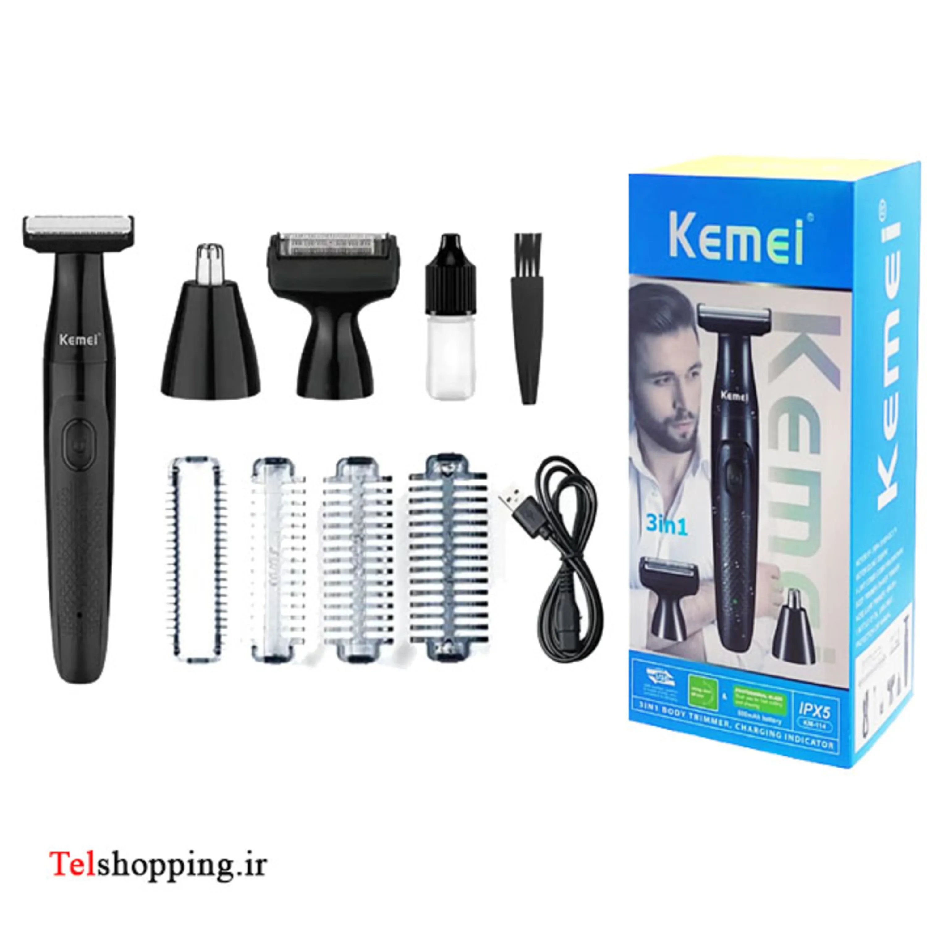 ماشین اصلاح سه کاره کیمی مدل KM114